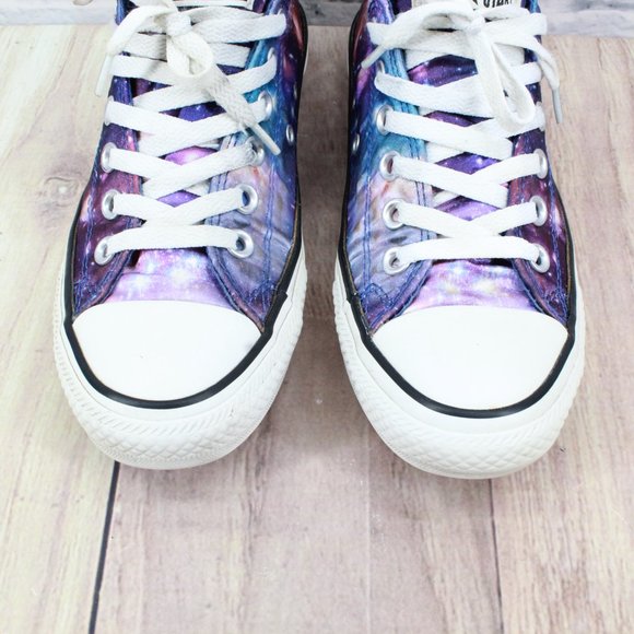 Converse All Star Multicolor Satin Galaxy Sneakers Low Top Shoes Size M 5 / L 7 - Picture 5 of 9